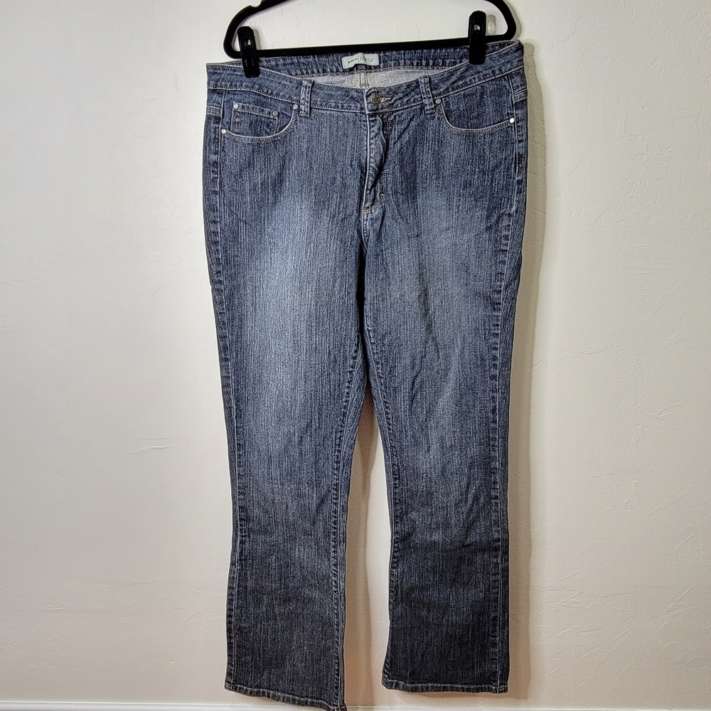 Riders Womens Jeans Blue Size 16L Bootcut Mid Rise Medium Wash